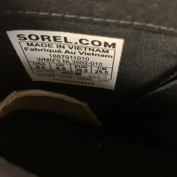 Sorel Women’s Size 8.5 Black Emelie Zip Waterproof Ankle Bootie Black NL… - Picture 8 of 9